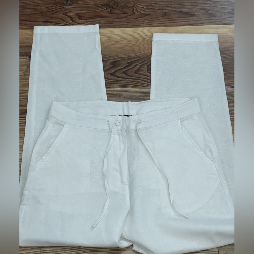 LWIE S White Casual Pants‎ with Pockets 454